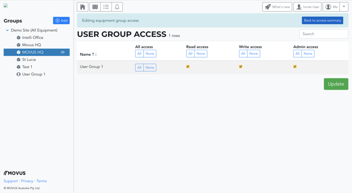 User Group Access